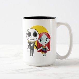 Tasse 2 Couleurs Cauchemar avant Noël  Jack et Sally Emoji