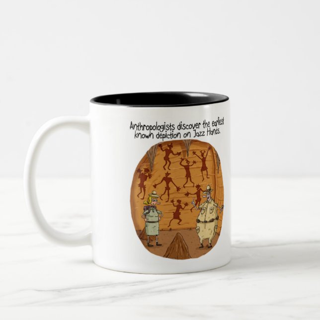 Tasse 2 Couleurs Cave Man Jazz Hands (Gauche)