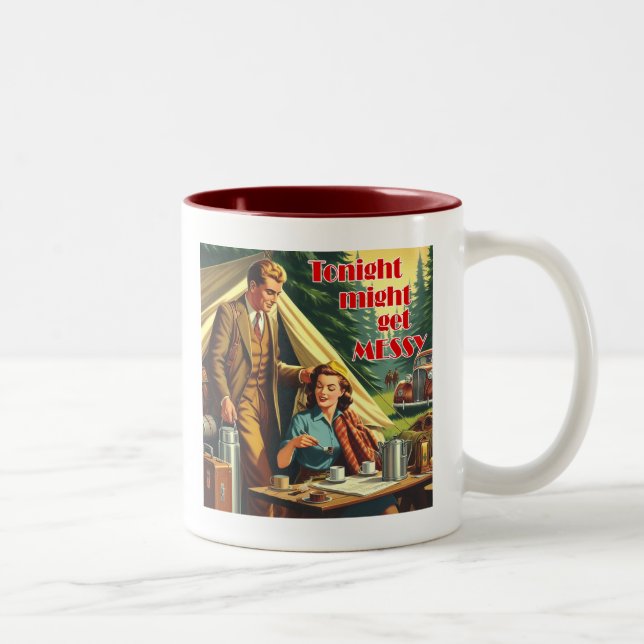 Tasse 2 Couleurs Ce Soir Pourrait Être Dur Camping (Droit)