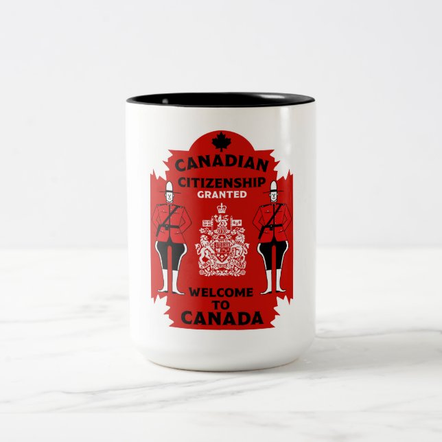 Tasse 2 Couleurs Célébration de la citoyenneté canadienne (Centre)