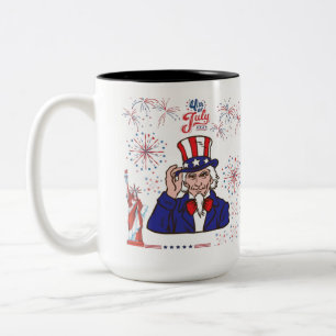 Tasse 2 Couleurs Célébration des cœurs courageux noir & blanc