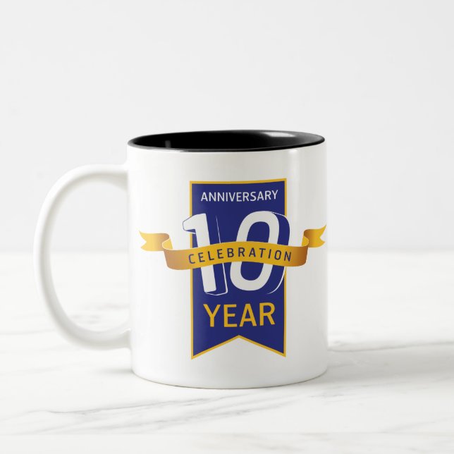 Tasse 2 Couleurs Célébration du 10e anniversaire (Gauche)