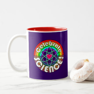 Tasse 2 Couleurs Célébrez la Science ! Atome d'arc-en-ciel (la