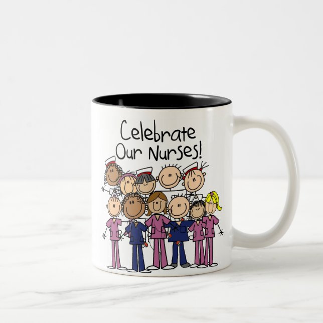 Tasse 2 Couleurs Célébrez nos infirmières (Droit)