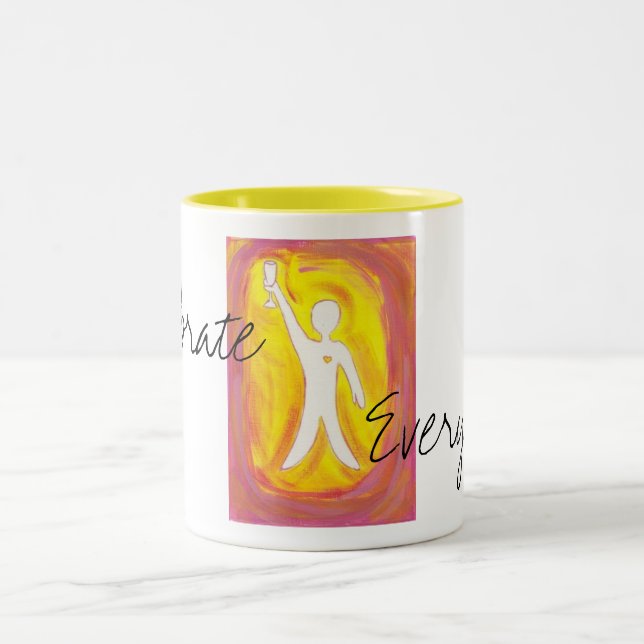 Tasse 2 Couleurs Célébrez quotidien ! (Centre)