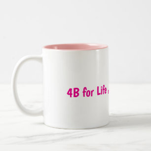 Tasse 2 Couleurs célibataire féministe 4B pour la vie