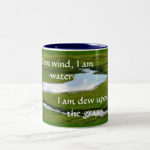 Tasse 2 Couleurs Celtic Knotwork "je suis vent, je suis l'eau, "