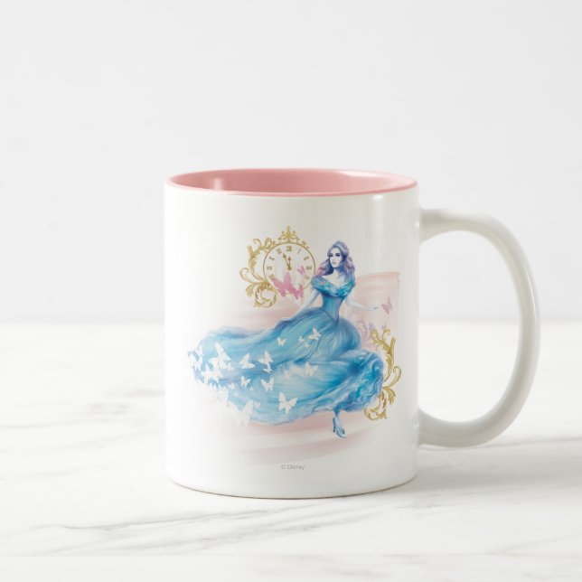 Tasse 2 Couleurs Cendrillon approchant minuit (Droit)