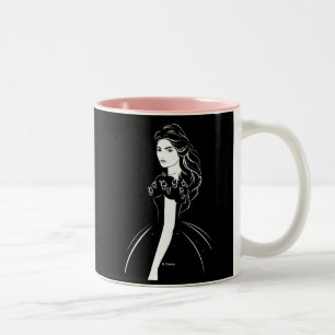 Tasse 2 Couleurs Cendrillon en noir