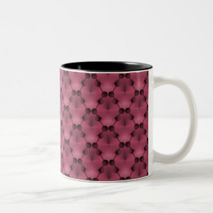 Tasse 2 Couleurs Cercles funk Rétro Mug, Rose Profond