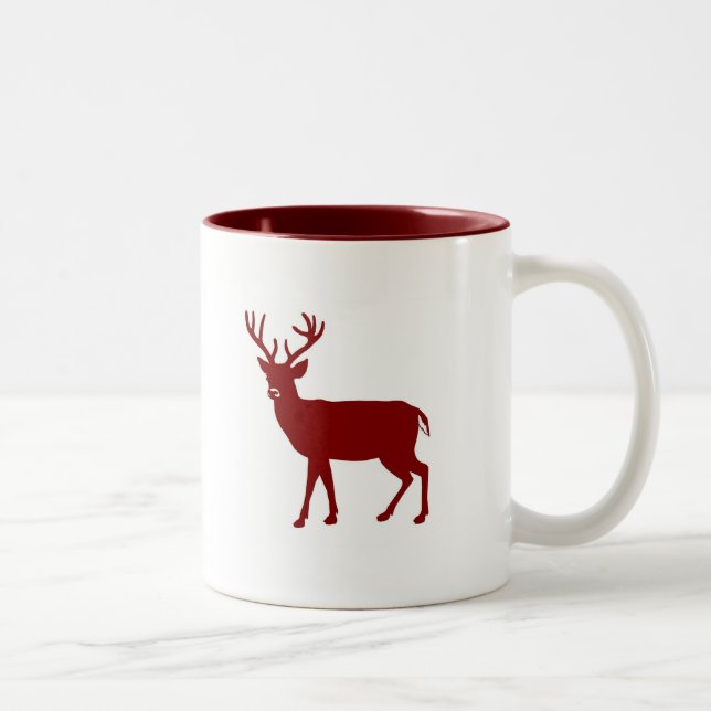 Tasse 2 Couleurs Cerfs communs de mâle (Droit)