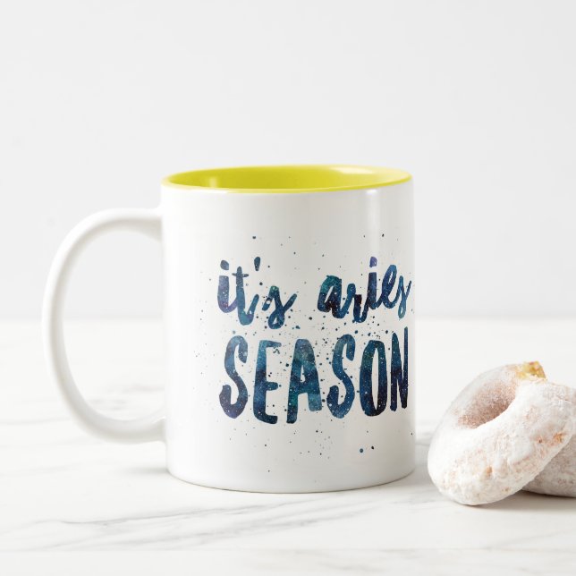 Tasse 2 Couleurs C'est aquarelle d'anniversaire de zodiaque de (Avec donut)