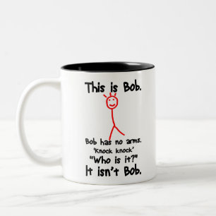 Tasse 2 Couleurs C'est Bob - Knock Knock Blagues - Bob Blagues Mèm