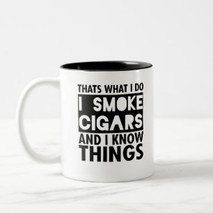 Tasse 2 Couleurs C'Est Ce Que Je Fais, Je Fume Des Cigares Et Je Co