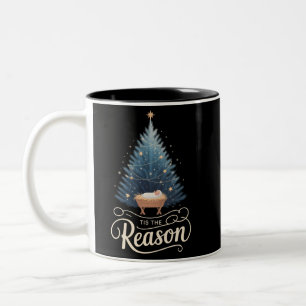 Tasse 2 Couleurs C'est la raison de Noël chrétien religieux Bible