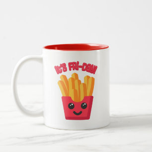Tasse 2 Couleurs C'est le Vendredi ! Cartoon de Fry Français mignon