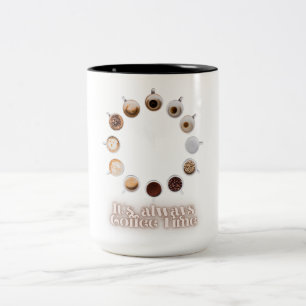 Tasse 2 Couleurs C'est toujours du café Heure Design - Drôle café