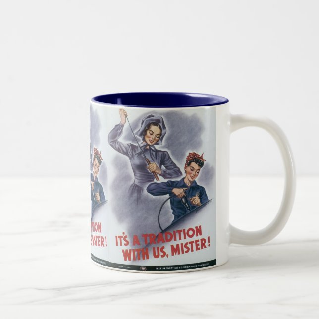 Tasse 2 Couleurs C'est une tradition avec nous, Monsieur ! (Droit)
