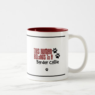 Tasse 2 Couleurs Cet humain appartient à border collie