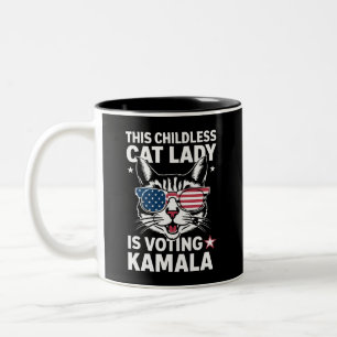 Tasse 2 Couleurs Cette dame sans enfant votera l'élection de Kamala