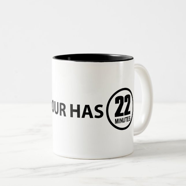 Tasse 2 Couleurs Cette Heure A 22 Minutes (Devant droit)
