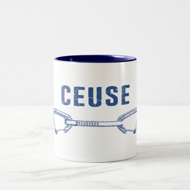 Tasse 2 Couleurs Ceuse France Rock Escalade Quickdraw (Centre)