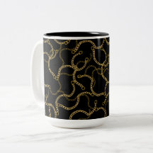 Chaîne Baroque en Or Noir Luxe