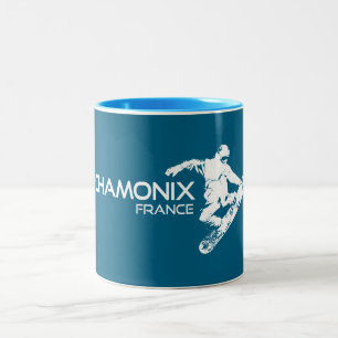 Tasse 2 Couleurs Chamonix France Snowboard