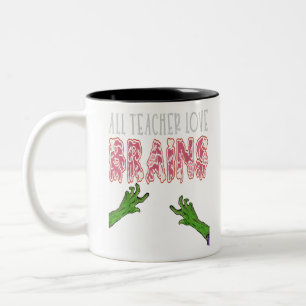 Tasse 2 Couleurs Chandelles drôle Halloween pour enseignants Citrou