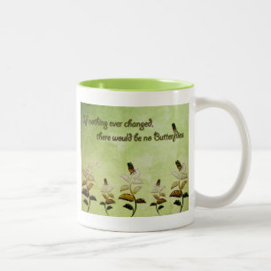Tasse 2 Couleurs Changez la citation de papillon