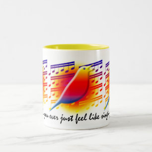 TASSE 2 COULEURS CHANTEZ, CHANTEZ, CHANTEZ