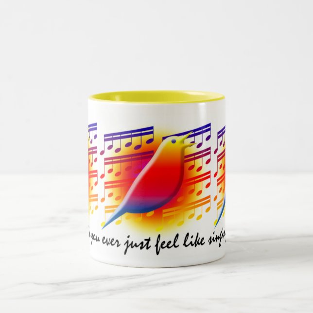 TASSE 2 COULEURS CHANTEZ, CHANTEZ, CHANTEZ (Centre)