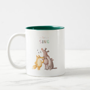 Tasse 2 Couleurs Chantons Acapella Mug, animal des bois