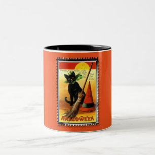 Tasse 2 Couleurs Chapeau de sorcière pour chat d'Halloween