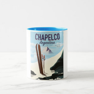 Tasse 2 Couleurs Chapelco Argentine pour skier