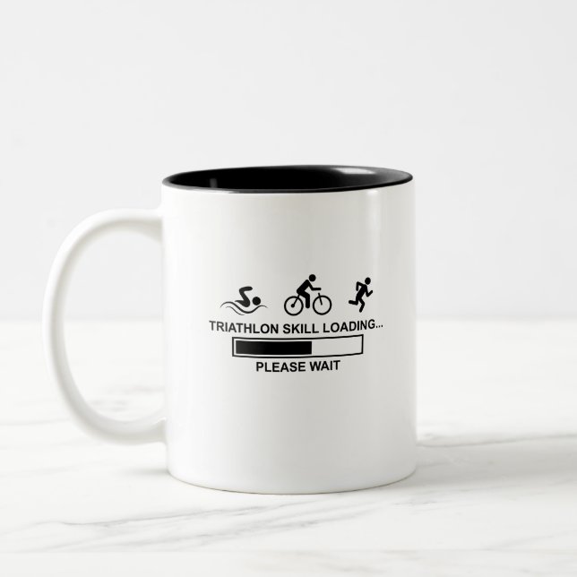 TASSE 2 COULEURS CHARGEMENT DES COMPÉTENCES DE TRIATHLON (Gauche)