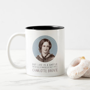 Tasse 2 Couleurs Charlotte Bronte Portrait et citation