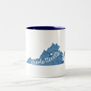 Tasse 2 Couleurs Charlottesville Virginia Wood Plaque