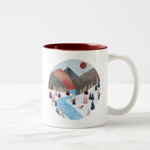 Tasse 2 Couleurs Chasse hivernale Fox