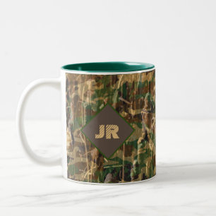 Tasse 2 Couleurs Chasse Pêche et Camping Camouflage Imprimer
