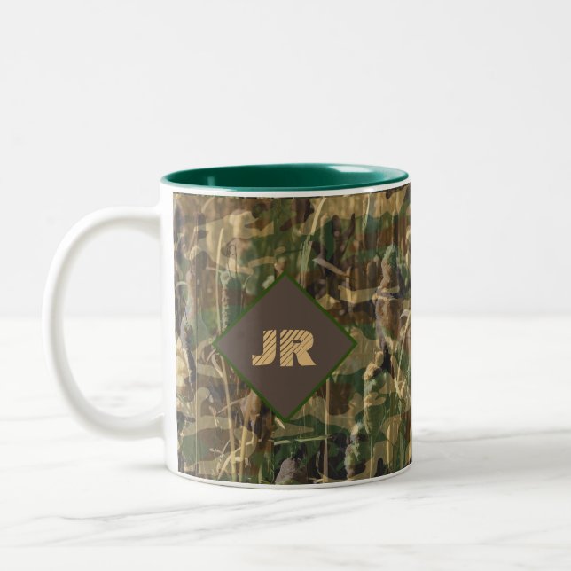 Tasse 2 Couleurs Chasse Pêche et Camping Camouflage Imprimer (Gauche)