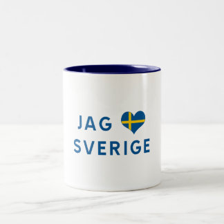 Tasse 2 Couleurs Chasser älskar à des Sverige - I Sweden love