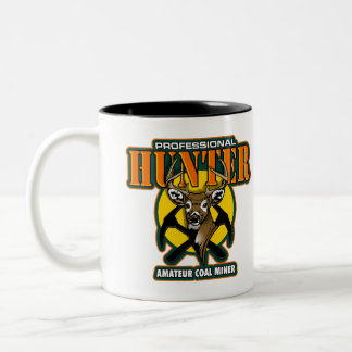 Tasse 2 Couleurs CHASSEUR PROFESSIONNEL, mineur de charbon amateur