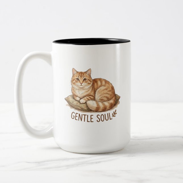 Tasse 2 Couleurs chat à l'âme douce (Gauche)