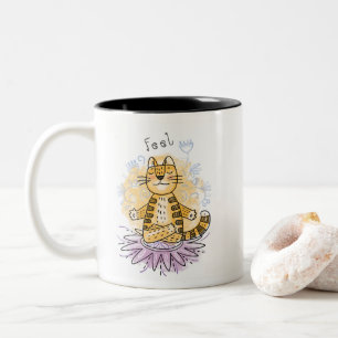Tasse 2 Couleurs Chat de yoga