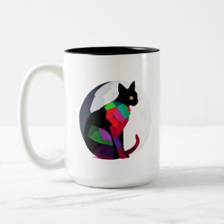 Tasse 2 Couleurs Chat élégant peint
