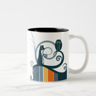 Tasse 2 Couleurs Chat et hibou