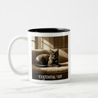 Tasse 2 Couleurs Chat Existentialiste