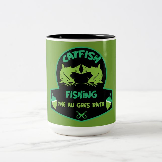 Tasse 2 Couleurs Chat Fishing Au Gres (Centre)