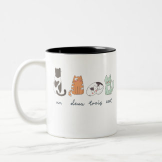 Tasse 2 Couleurs Chat français mignon drôle